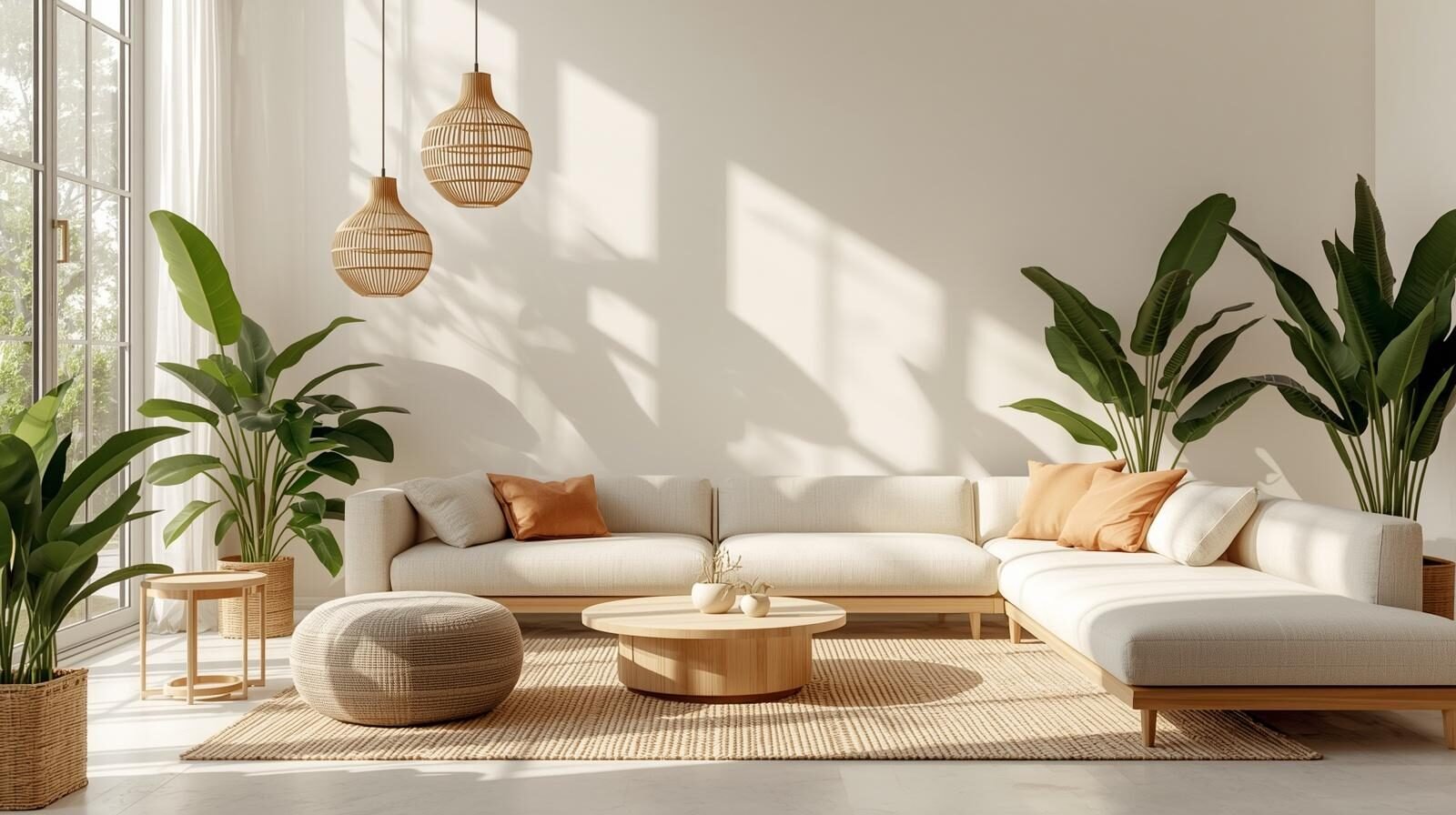 décoration intérieure salon moderne avec ambiance naturelle