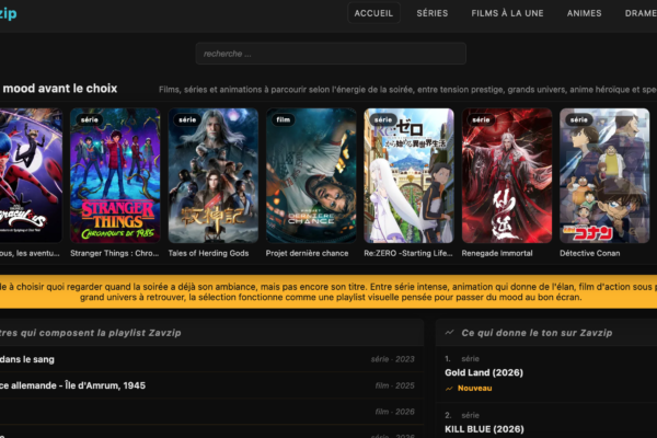 Zavzip : le site de streaming gratuit qui mise sur l&rsquo;humeur plutôt que le genre
