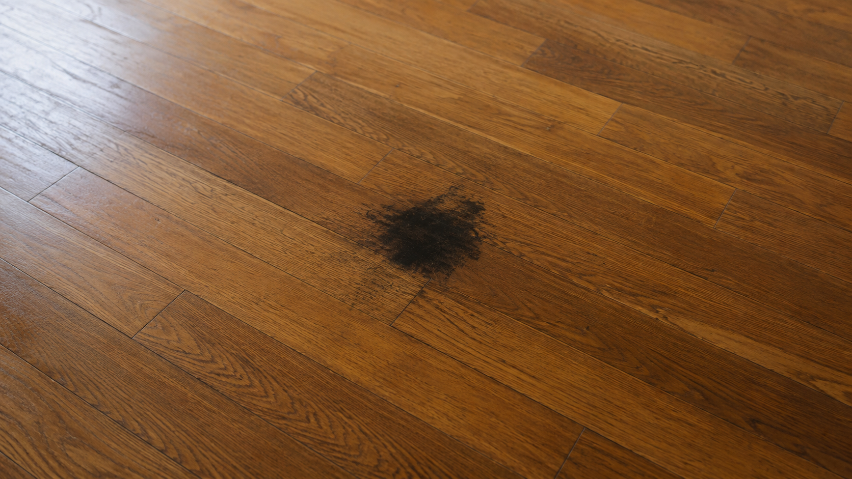 tâche noire sur parquet