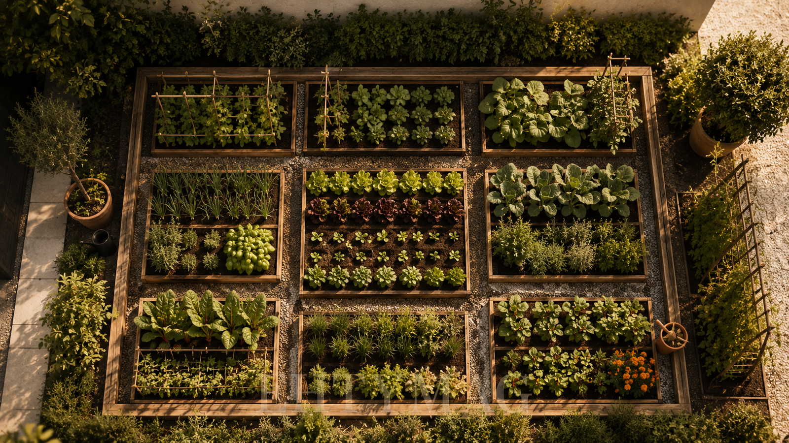Plan potager rectangulaire